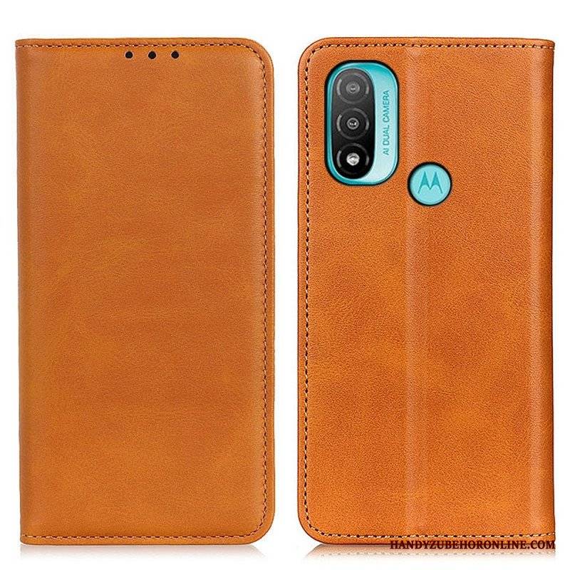 Etui Na Telefon do Moto E40 / E30 / E20 Etui Folio Elegancka Dwoina Skórzana