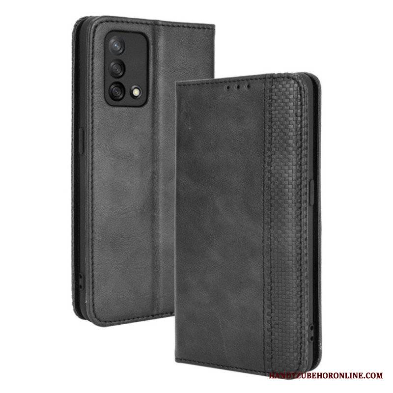 Etui Na Telefon do Oppo A74 4G Etui Folio Stylizowany Efekt Skóry W Stylu Vintage