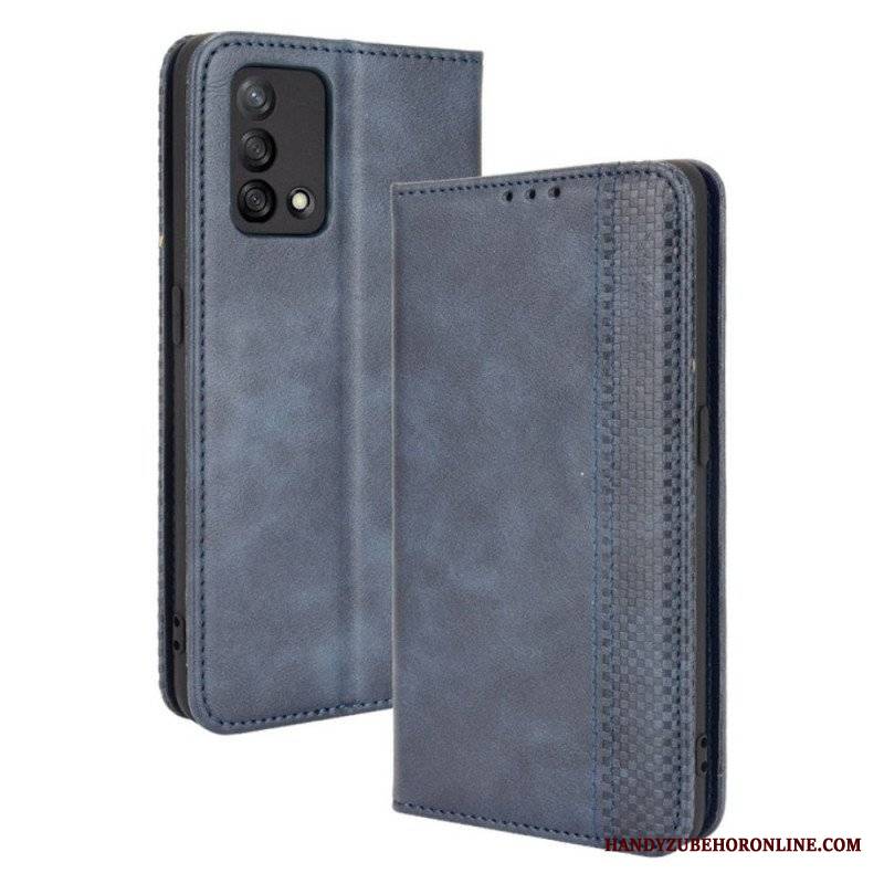 Etui Na Telefon do Oppo A74 4G Etui Folio Stylizowany Efekt Skóry W Stylu Vintage