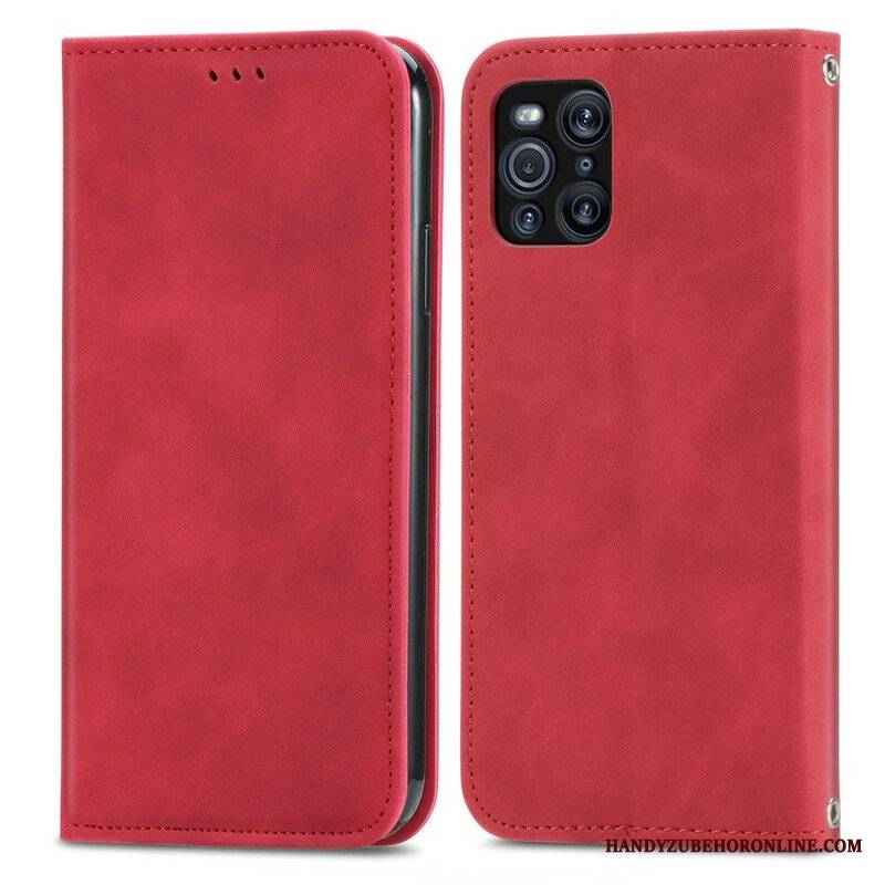 Etui Na Telefon do Oppo Find X3 Pro Etui Folio Sztuczna Skóra W Stylu Vintage