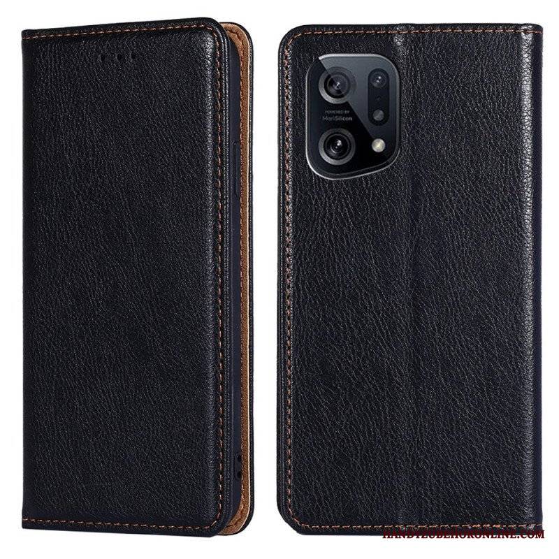 Etui Na Telefon do Oppo Find X5 Etui Folio Jednolity Kolor