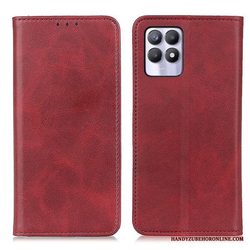 Etui Na Telefon do Realme 8i Etui Folio Elegancka Dwoina Skórzana