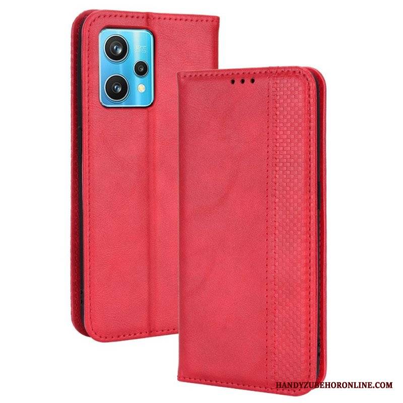 Etui Na Telefon do Realme 9 5G Etui Folio Stylizowany Efekt Skóry W Stylu Vintage