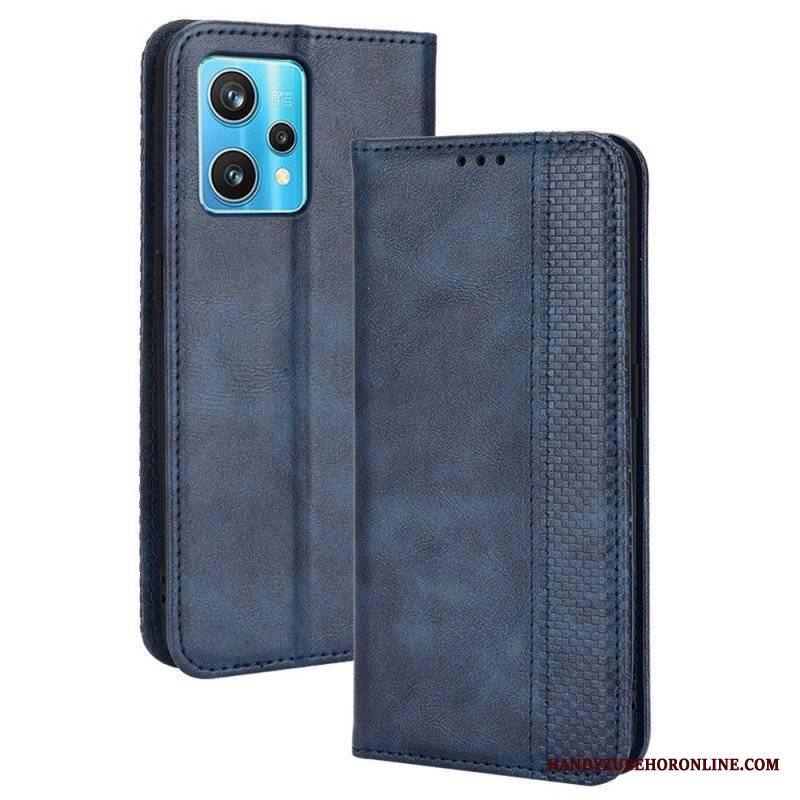 Etui Na Telefon do Realme 9 5G Etui Folio Stylizowany Efekt Skóry W Stylu Vintage