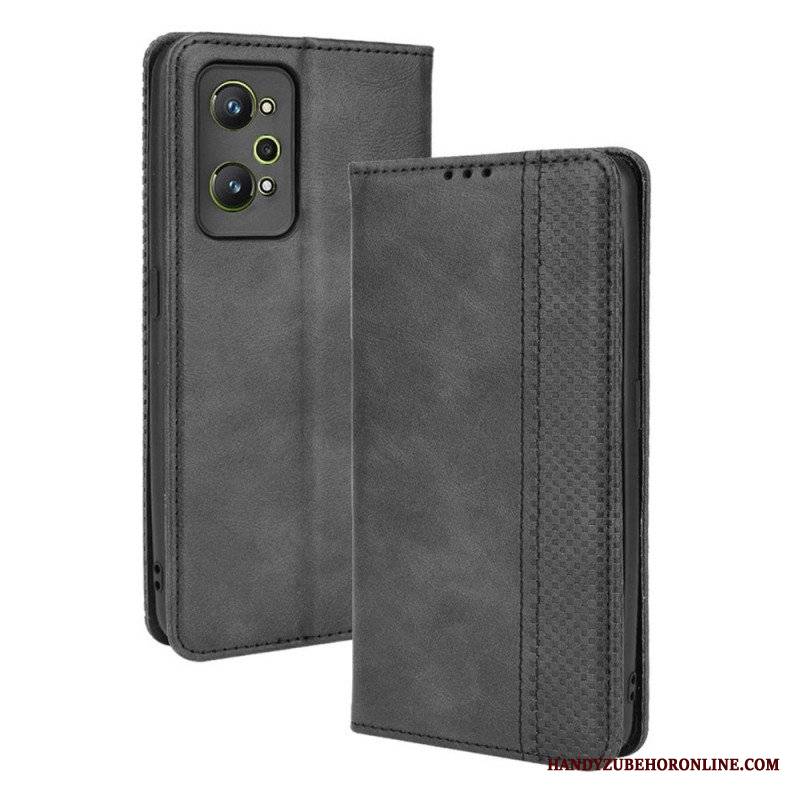 Etui Na Telefon do Realme GT Neo 3T / Neo 2 Etui Folio Stylizowany Efekt Skóry W Stylu Vintage