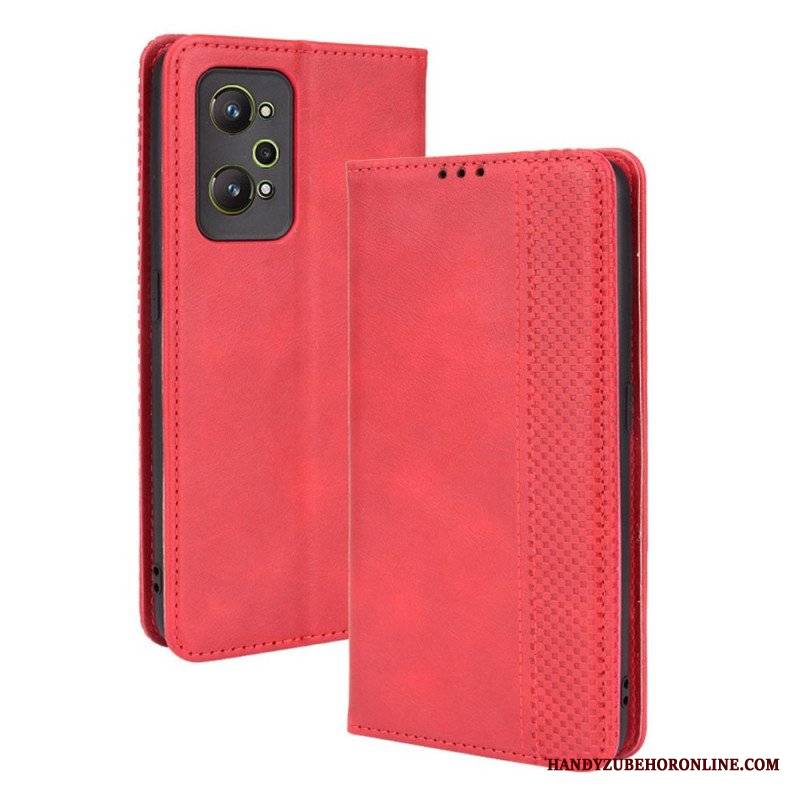 Etui Na Telefon do Realme GT Neo 3T / Neo 2 Etui Folio Stylizowany Efekt Skóry W Stylu Vintage