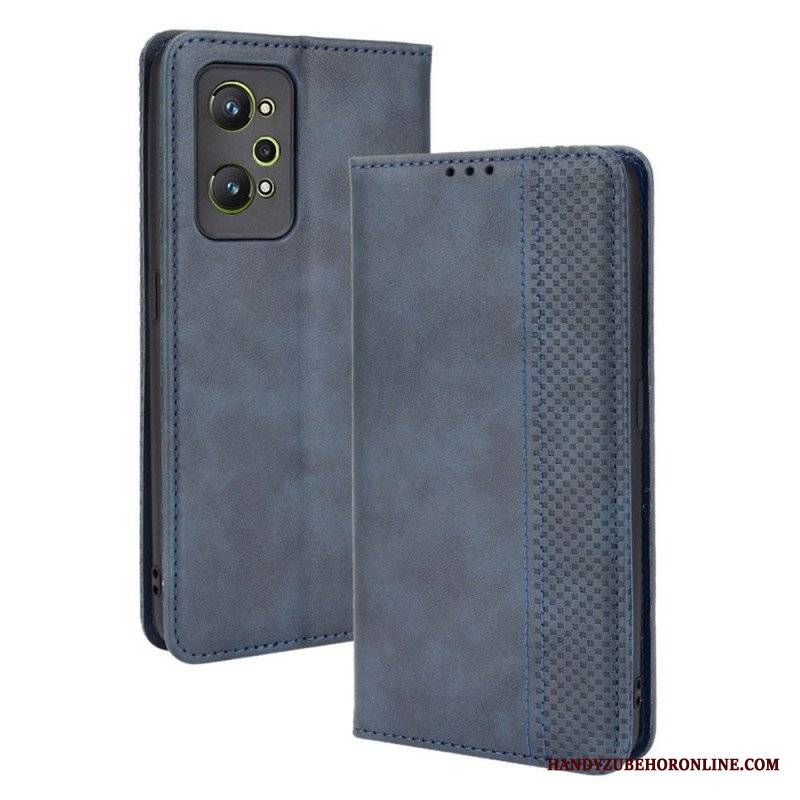 Etui Na Telefon do Realme GT Neo 3T / Neo 2 Etui Folio Stylizowany Efekt Skóry W Stylu Vintage