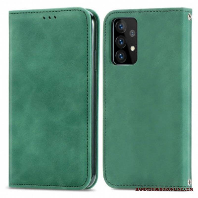 Etui Na Telefon do Samsung Galaxy A52 4G / A52 5G / A52s 5G Etui Folio Elegancki Efekt Skóry