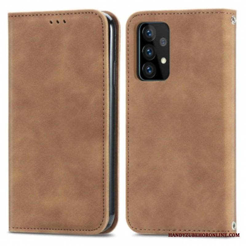 Etui Na Telefon do Samsung Galaxy A52 4G / A52 5G / A52s 5G Etui Folio Elegancki Efekt Skóry