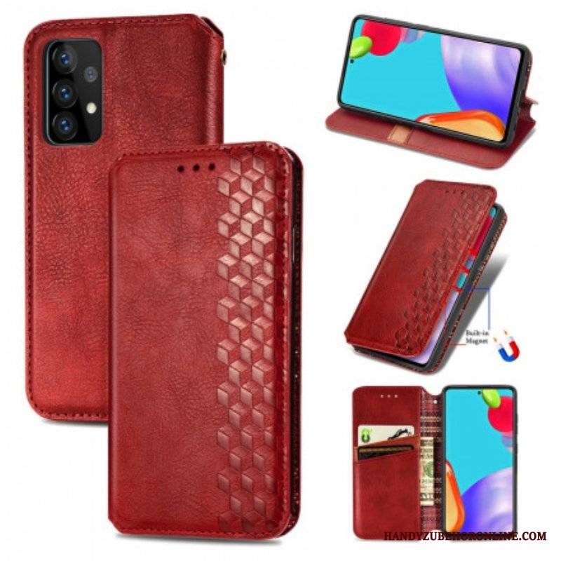 Etui Na Telefon do Samsung Galaxy A52 4G / A52 5G / A52s 5G Etui Folio Skórzany Efekt Diamentowej Tekstury