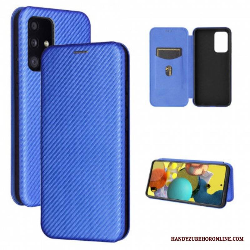 Etui Na Telefon do Samsung Galaxy A52 4G / A52 5G / A52s 5G Etui Folio Włókno Węglowe