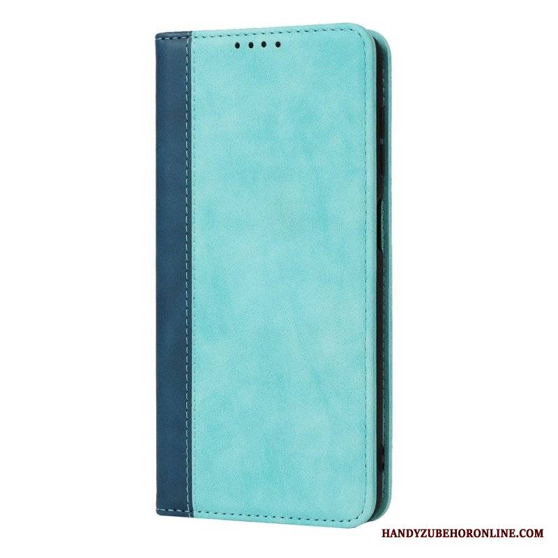 Etui Na Telefon do Samsung Galaxy M12 / A12 Etui Folio Dwukolorowy Skórzany Styl