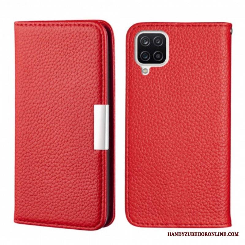 Etui Na Telefon do Samsung Galaxy M12 / A12 Etui Folio Liczi Ze Sztucznej Skóry Ultra Szykowny