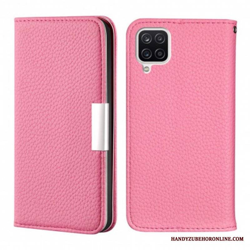 Etui Na Telefon do Samsung Galaxy M12 / A12 Etui Folio Liczi Ze Sztucznej Skóry Ultra Szykowny