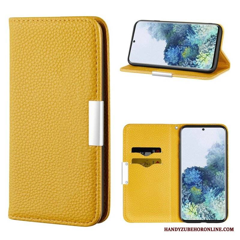 Etui Na Telefon do Samsung Galaxy S21 5G Etui Folio Liczi Ze Sztucznej Skóry Ultra Szykowny