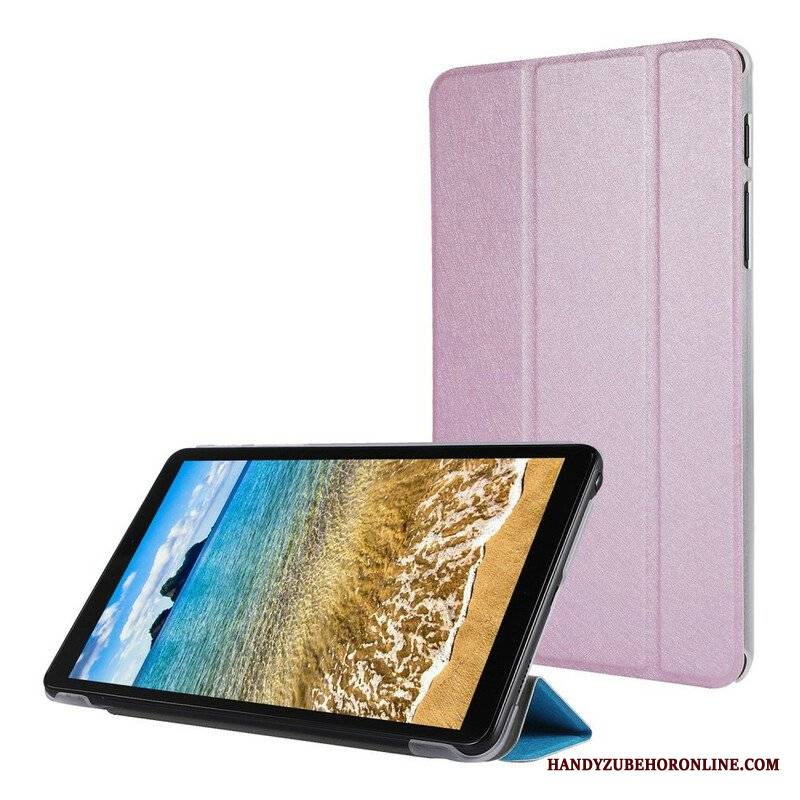 Etui Na Telefon do Samsung Galaxy Tab A7 Lite Jedwabna Tekstura Sztucznej Skóry