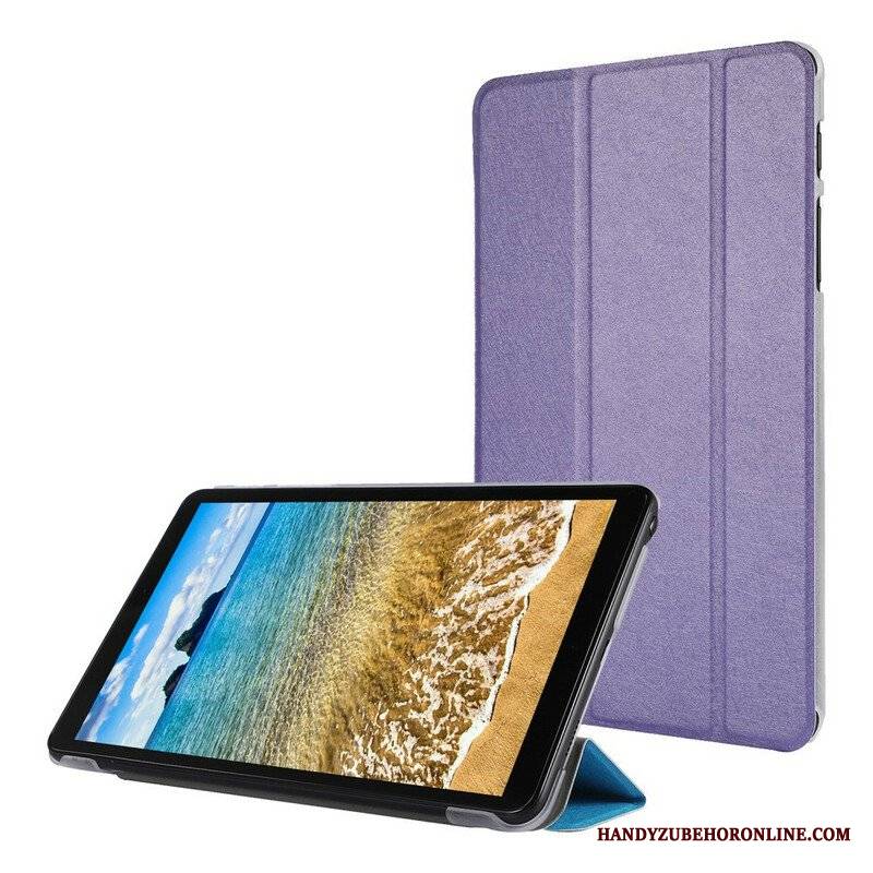 Etui Na Telefon do Samsung Galaxy Tab A7 Lite Jedwabna Tekstura Sztucznej Skóry