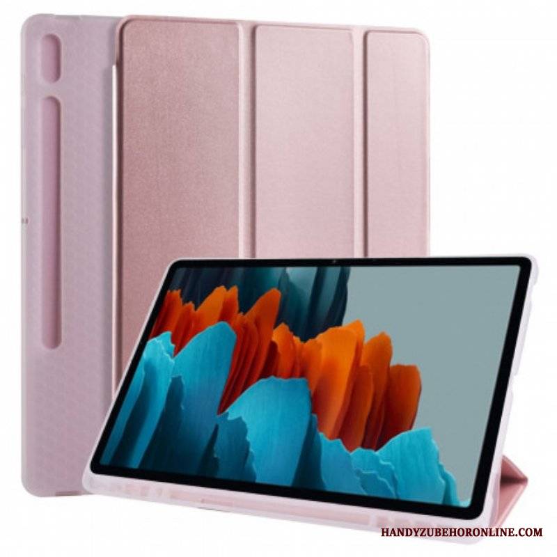 Etui Na Telefon do Samsung Galaxy Tab S8 Plus / Tab S7 Plus Silikon I Sztuczna Skóra