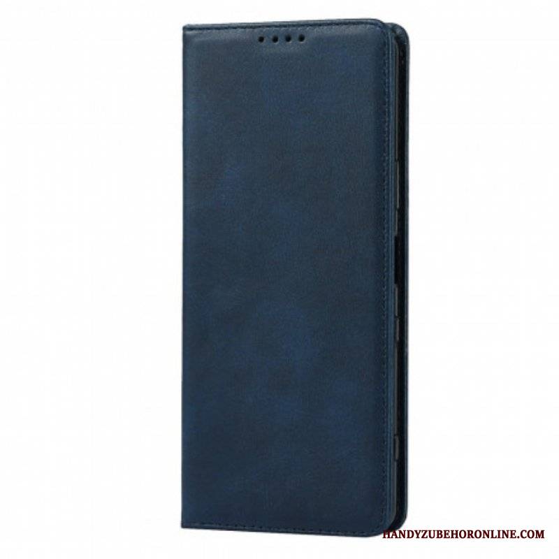 Etui Na Telefon do Sony Xperia 1 III Etui Folio Klasyczna Skóra Naturalna