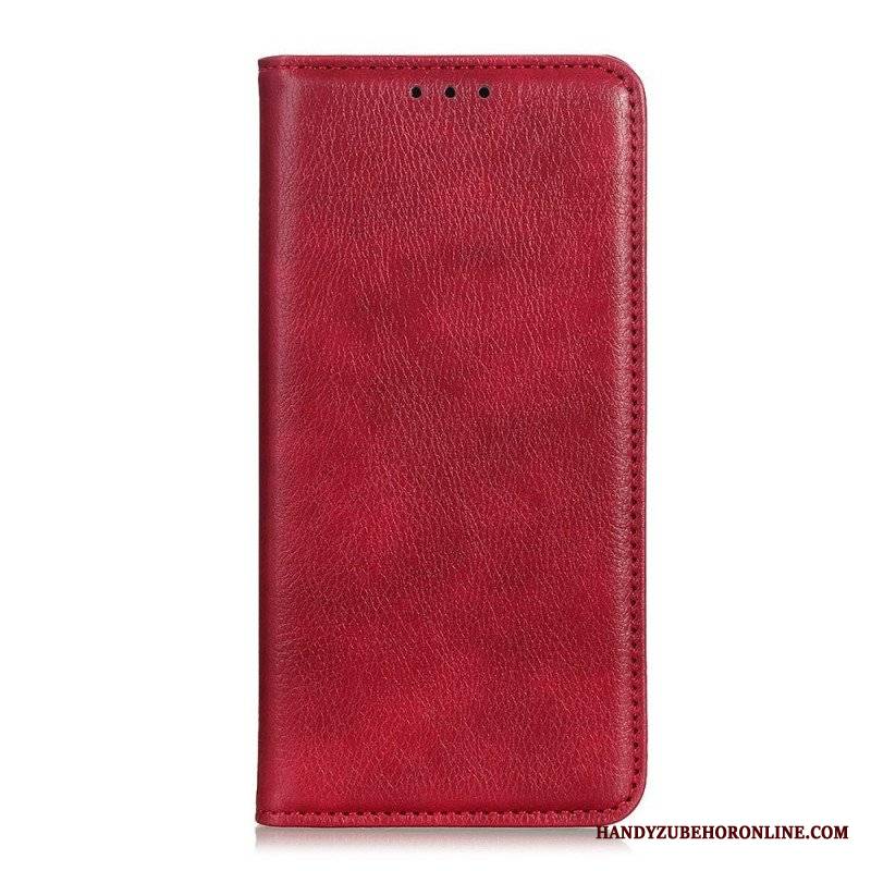 Etui Na Telefon do Sony Xperia 1 IV Etui Folio Skóra Dwoinowa Liczi