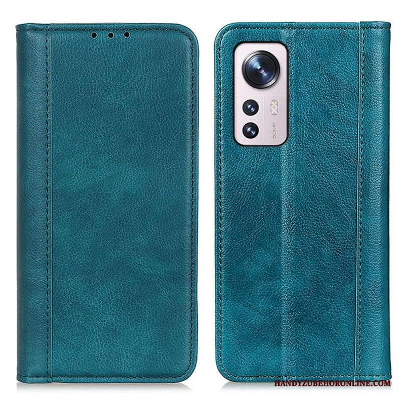 Etui Na Telefon do Xiaomi 12 / 12X Etui Folio Kolorowa Wersja Skóry Dwoinowej