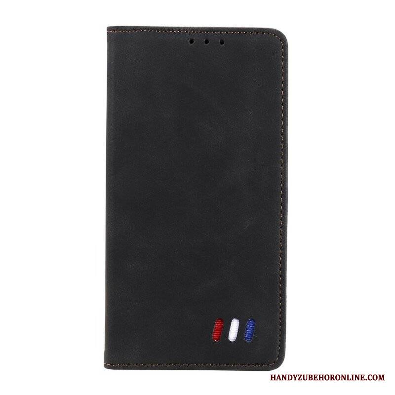 Etui Na Telefon do Xiaomi Redmi Note 10 5G Etui Folio Trójkolorowy Skórzany Styl