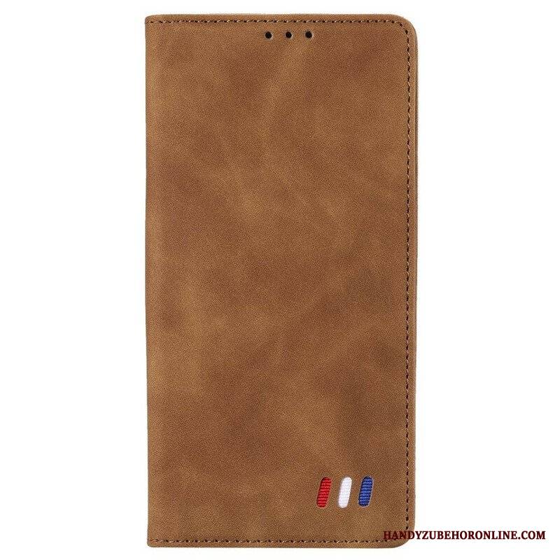 Etui Na Telefon do Xiaomi Redmi Note 10 5G Etui Folio Trójkolorowy Skórzany Styl