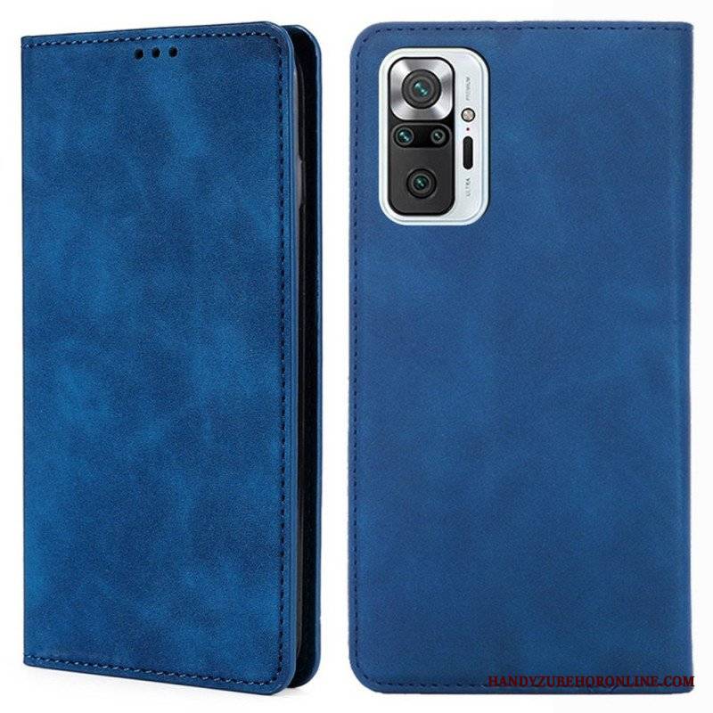 Etui Na Telefon do Xiaomi Redmi Note 10 Pro Etui Folio Klasyczny Dotyk Skóry