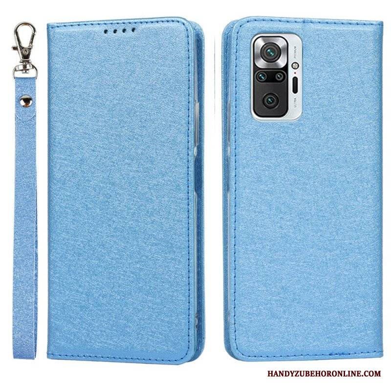 Etui Na Telefon do Xiaomi Redmi Note 10 Pro Etui Folio Styl Z Miękkiej Skóry Z Paskiem