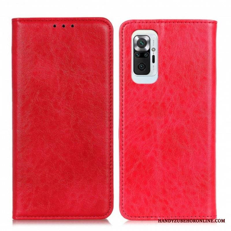 Etui Na Telefon do Xiaomi Redmi Note 10 Pro Etui Folio Teksturowana Dwoina Skóry