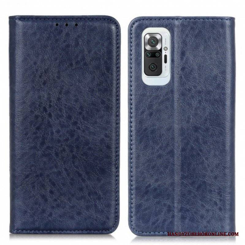 Etui Na Telefon do Xiaomi Redmi Note 10 Pro Etui Folio Teksturowana Dwoina Skóry