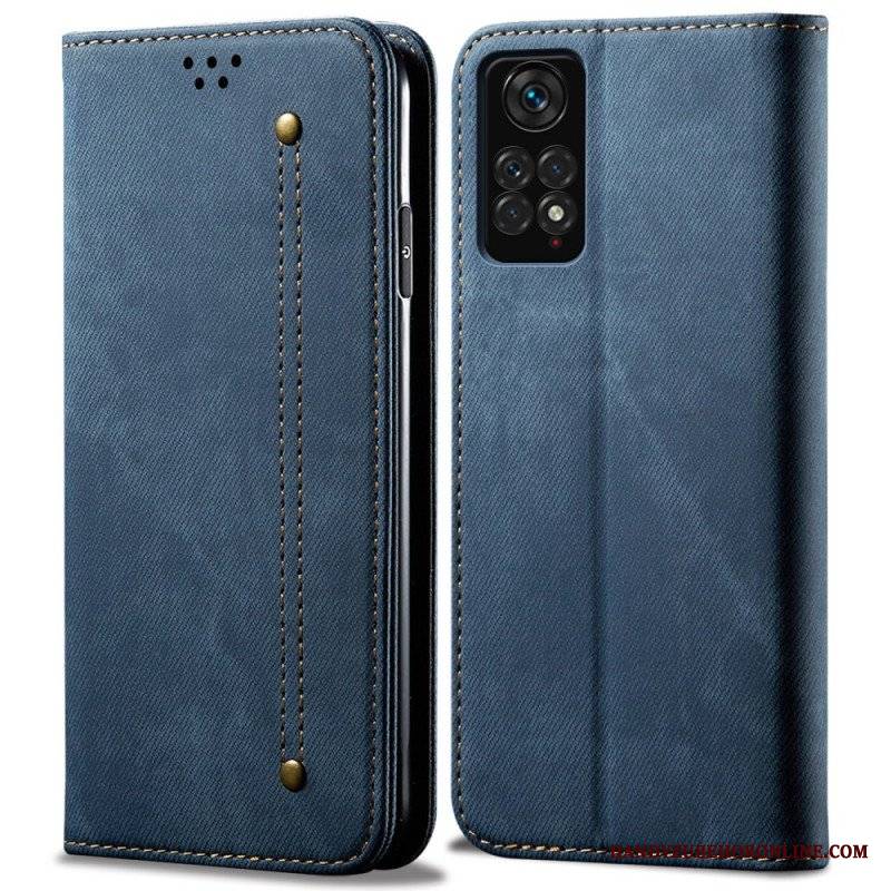 Etui Na Telefon do Xiaomi Redmi Note 11 / 11S Etui Folio Tkanina Dżinsowa