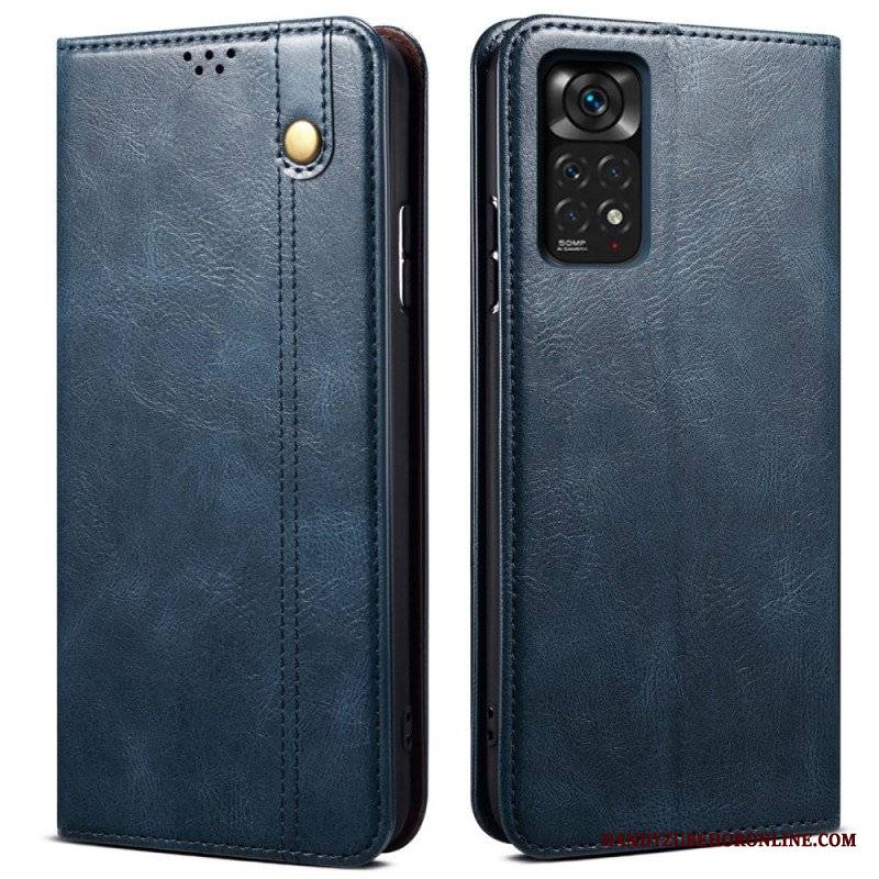 Etui Na Telefon do Xiaomi Redmi Note 11 / 11S Etui Folio Woskowana Sztuczna Skóra