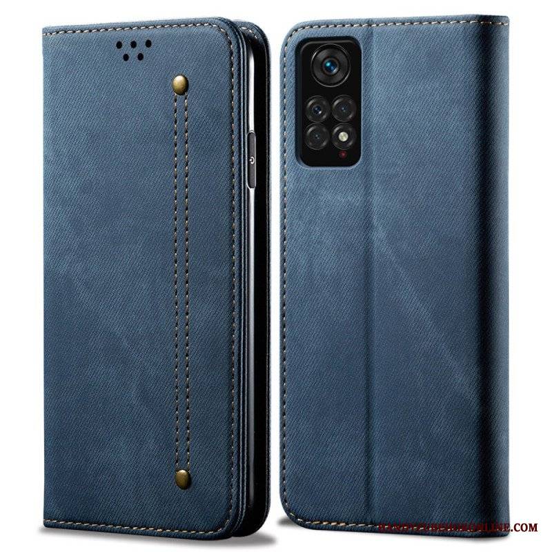 Etui Na Telefon do Xiaomi Redmi Note 11 Pro / 11 Pro 5G Etui Folio Tkanina Dżinsowa