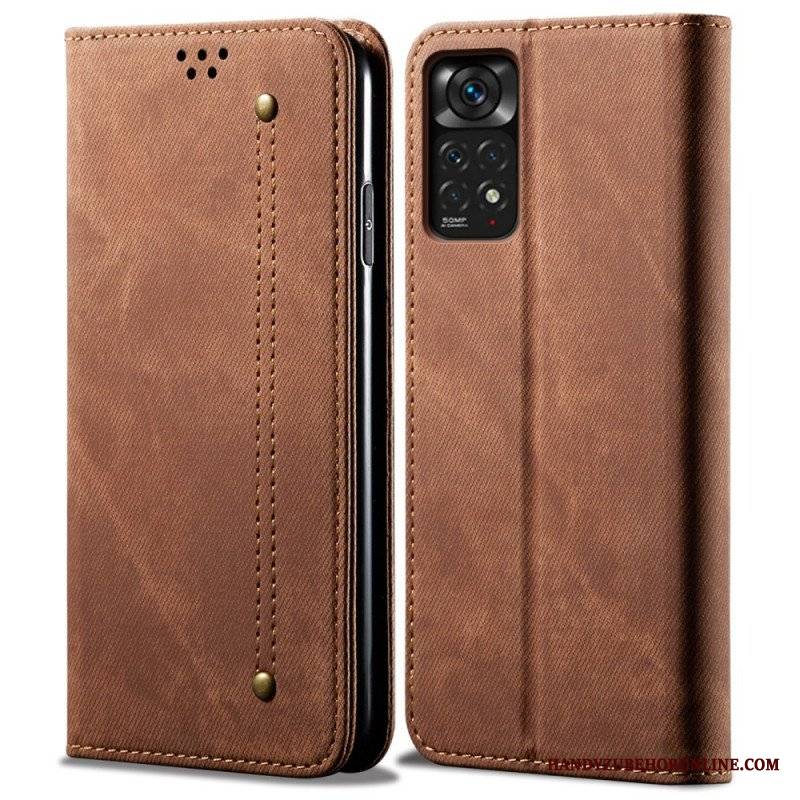 Etui Na Telefon do Xiaomi Redmi Note 11 Pro / 11 Pro 5G Etui Folio Tkanina Dżinsowa