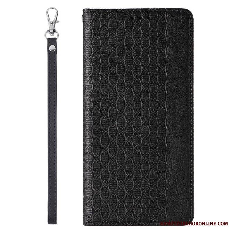 Etui Na Telefon do iPhone 14 Pro z Łańcuch Etui Folio Pasek W Stylu Vintage