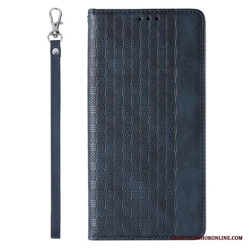 Etui Na Telefon do iPhone 14 Pro z Łańcuch Etui Folio Pasek W Stylu Vintage