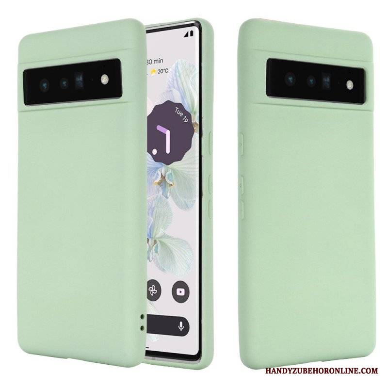 Etui do Google Pixel 7 z Łańcuch Płynny Silikon W Paski