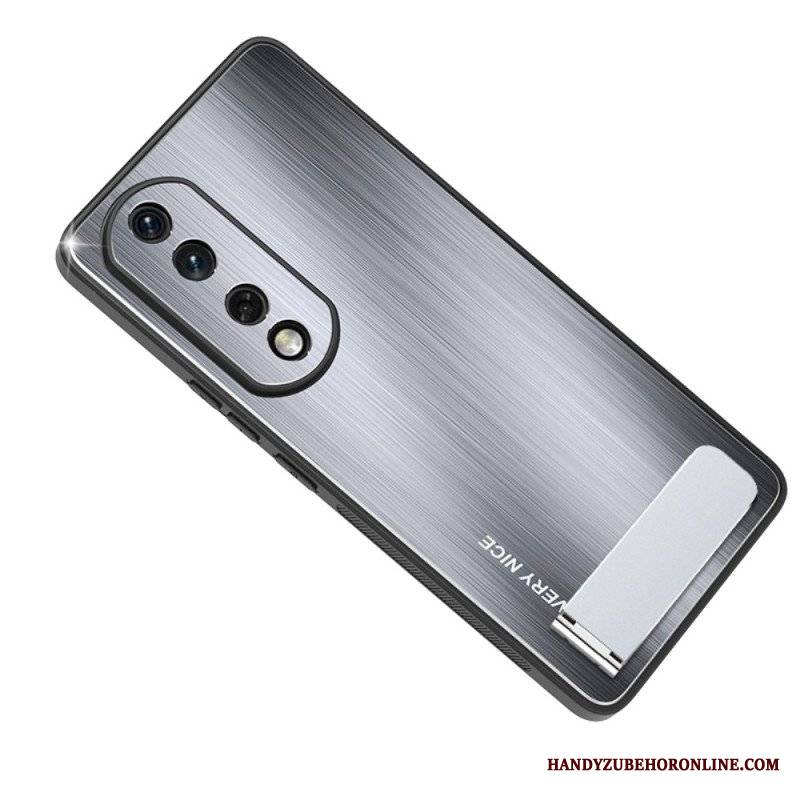 Etui do Honor 90 Pro Szczotkowany Stop Aluminium Ze Wspornikiem