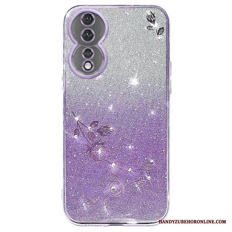 Etui do Honor 90 Różowy Brokat