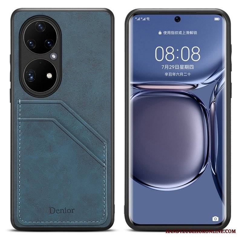 Etui do Huawei P50 Pro Etui Na Karty Z Podwójnymi Przegródkami Denior