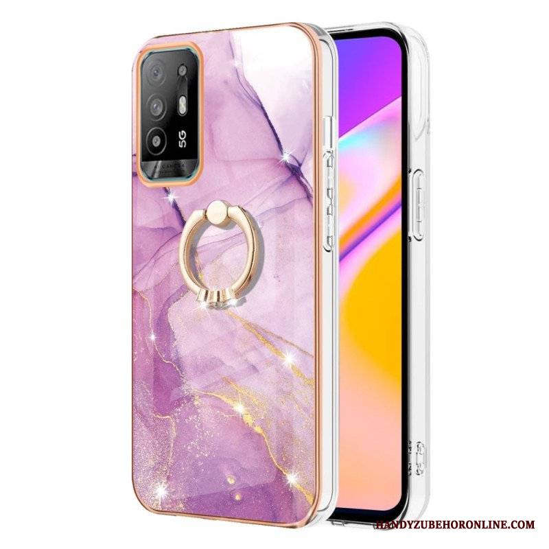 Etui do Oppo A94 5G Marmur Z Pierścieniem