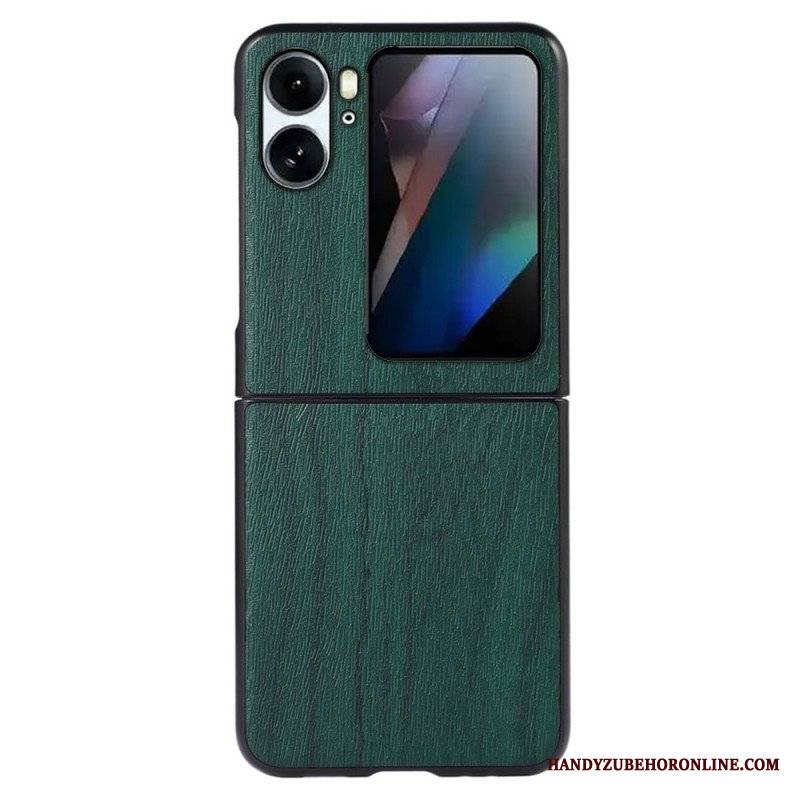 Etui do Oppo Find N2 Flip Etui Folio Styl Skórzany Efekt Drewna