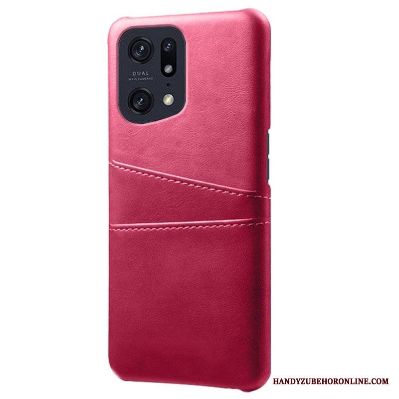 Etui do Oppo Find X5 Pro Etui Na Karty Z Efektem Skóry