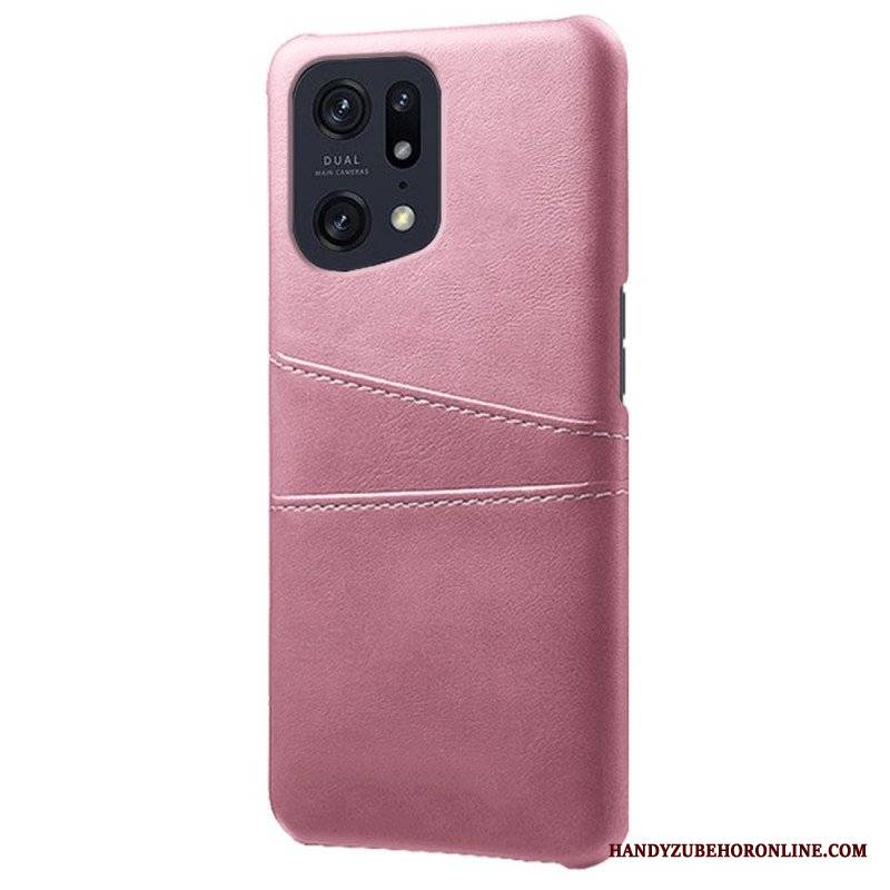 Etui do Oppo Find X5 Pro Etui Na Karty Z Efektem Skóry