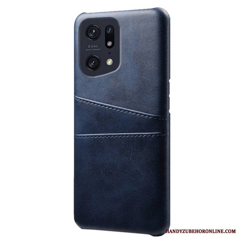 Etui do Oppo Find X5 Pro Etui Na Karty Z Efektem Skóry