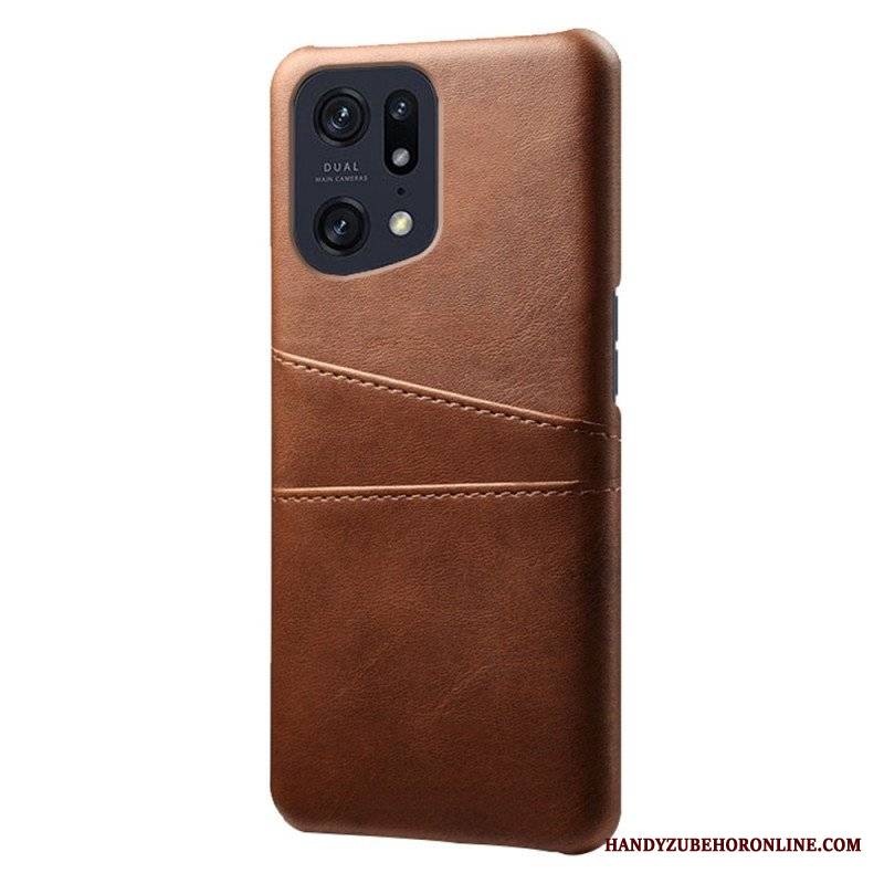 Etui do Oppo Find X5 Pro Etui Na Karty Z Efektem Skóry