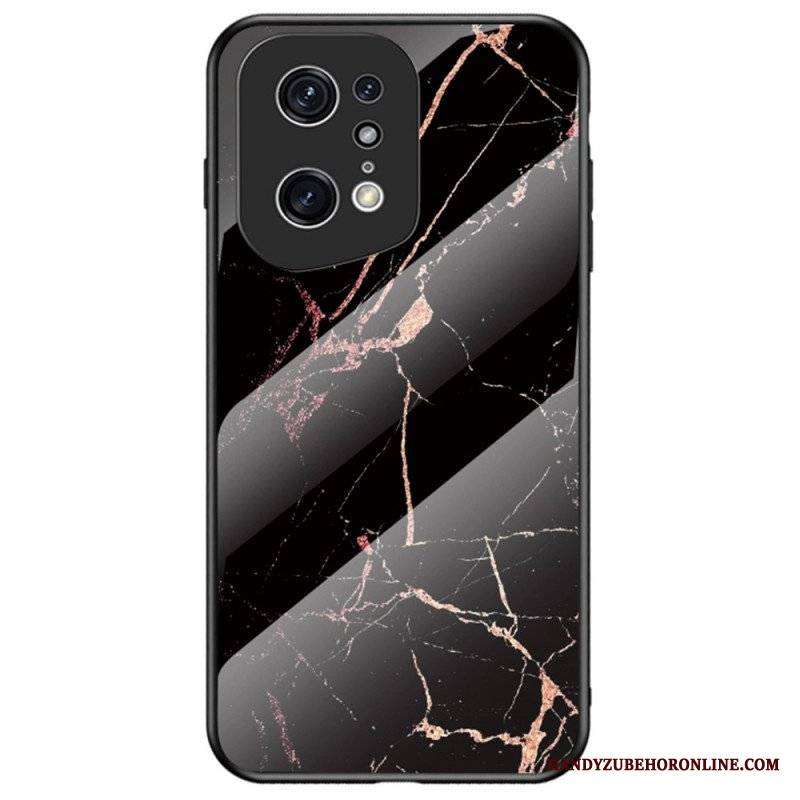 Etui do Oppo Find X5 Pro Szkło Hartowane W Kolorach Marmuru