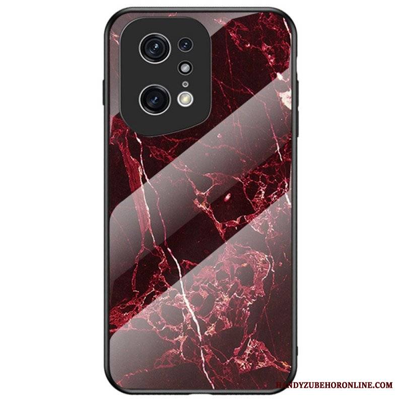 Etui do Oppo Find X5 Pro Szkło Hartowane W Kolorach Marmuru