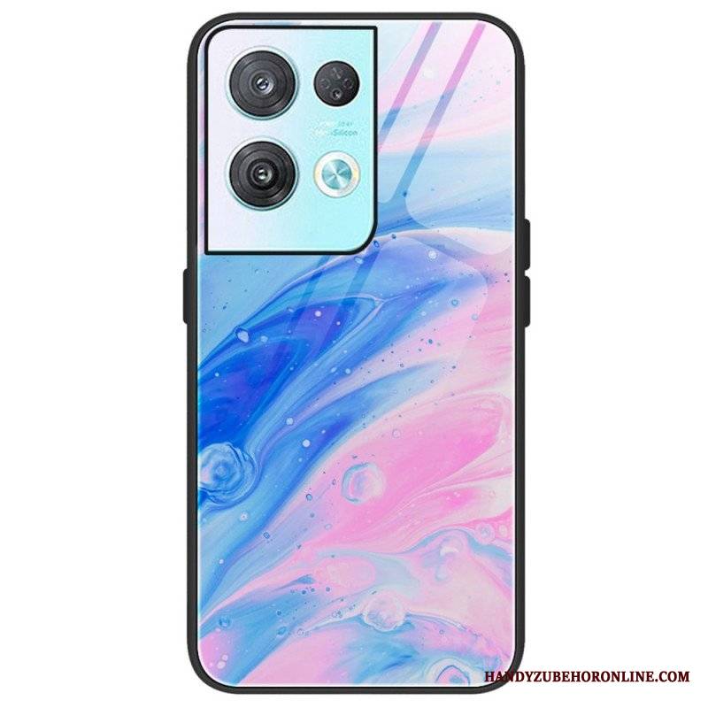 Etui do Oppo Reno 8 Pro Szkło Hartowane W Kolorach Marmuru